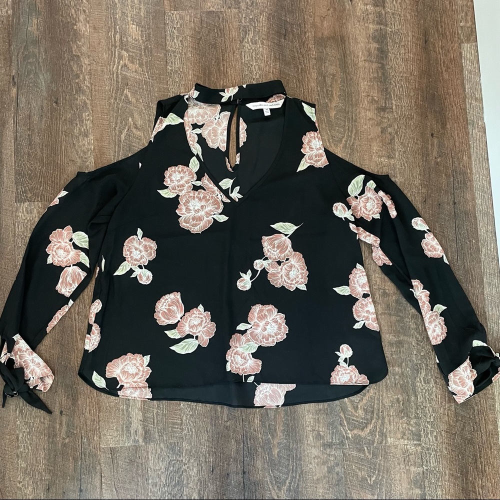 Cucakes and Cashmere Black Floral Blouse
